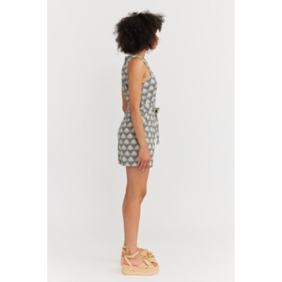 NWT En Saison Shelly Romper in Blue Natural - Picture 2 of 9